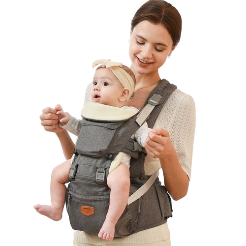 Porte-bébé Ergonomique 3-en-1 avec Siège à Hanche