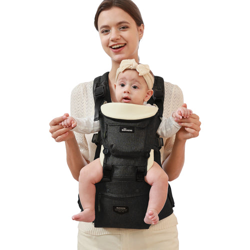 Porte-bébé Ergonomique 3-en-1 avec Siège à Hanche